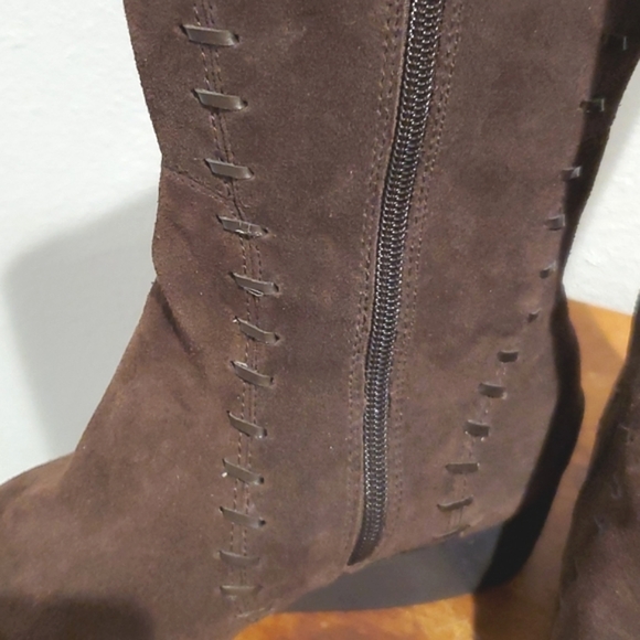 NEW EasySpirit brown ladies leather boots sz 7 CLOSET CLOSING - Picture 7 of 9